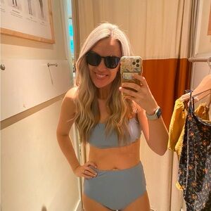 Madewell bikini light blue